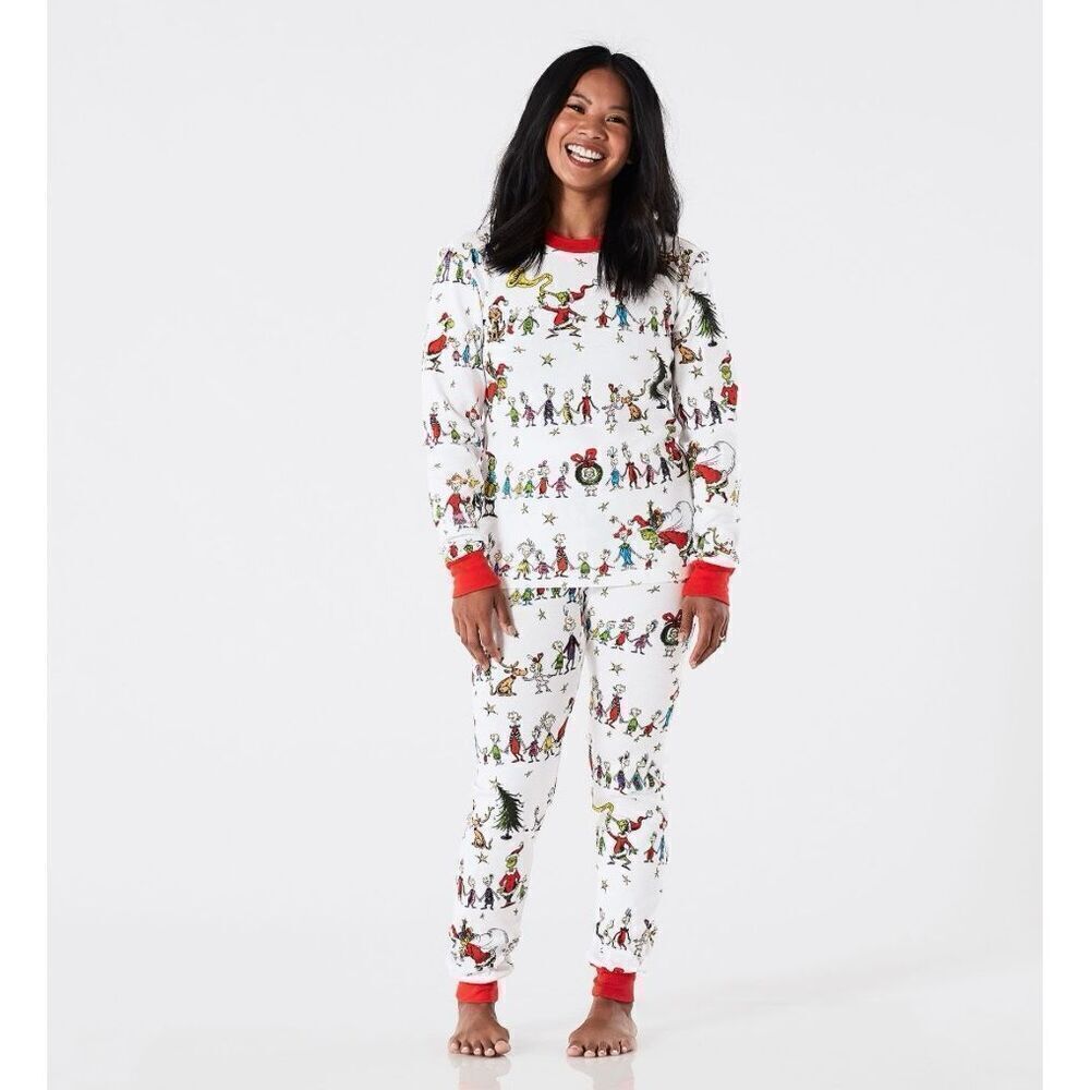 NWT Pottery Barn Adult Dr. Seuss's The Grinch™ Organic Pajama Set Large